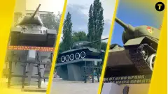 “Вкрали, знищили та облили фарбою”: які міфи про танк в Сіверськодонецьку поширюють росіяни