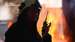 удар атака пожежа ДСНС рятувальник Полтавщина