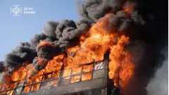 обстріл Києва війна дим атака удар
