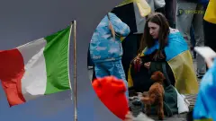 українці італія біженці прапор