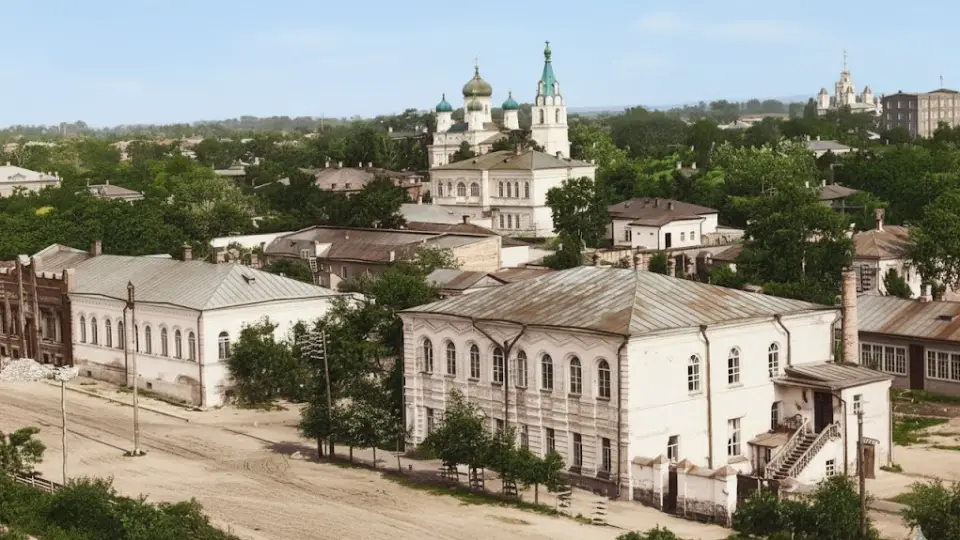 Старобільськ, 1911 рік. Фото кольоровано за допомогою ШІ