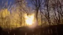 Горить камаз окупантів у Луганську