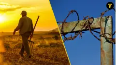 колючий дріт паркан тюрма в'язниця полон фермер чоловік
