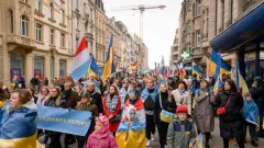 Близько 700 українців під час демонстрації в Люксембурзі, 2023 рік