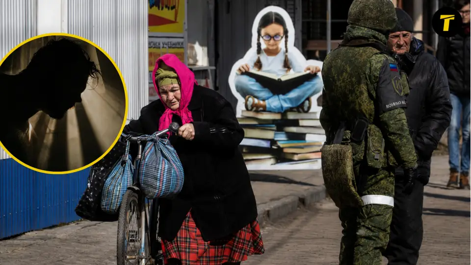 людина в тіні чоловік військовий рф окупант пенсіонерка жінка окупація